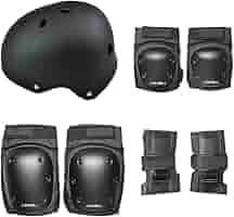 【使用僅か】スケートボード　セット ヘルメット　プロテクター付き Amazon.co.jp: スケートボード プロテクター 7点セット 手首 肘